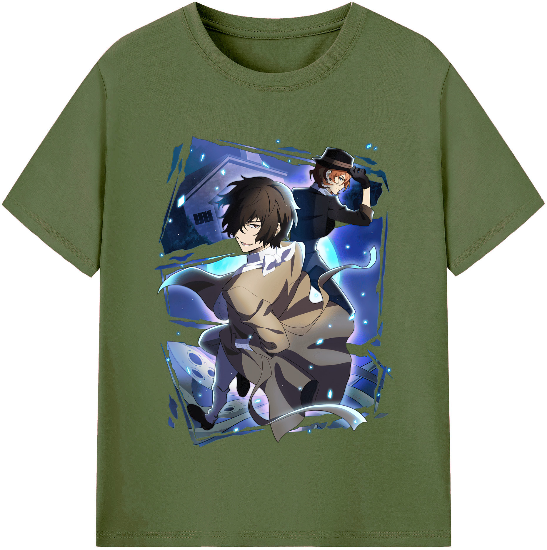 （画像用） 文豪ストレイドッグス Bungo Stray Dogs 綿100％半袖Tシャツ（フロントプリント）